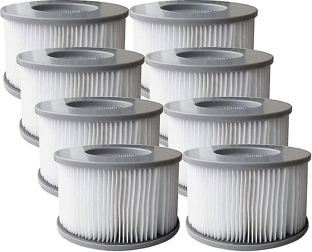 Pack Of 8 Replacement Filter Cartridges For Mspa Inflatable Pool, Jacuzzi