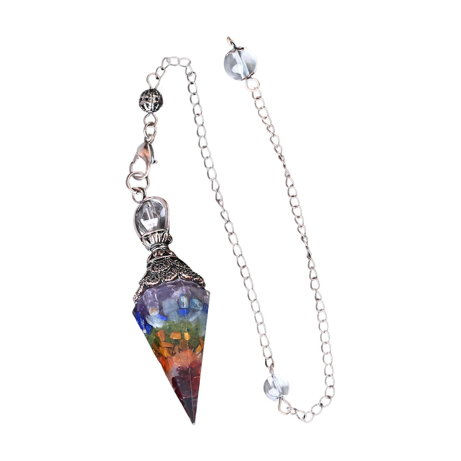 Crystal Pendulum Natural Stone Pendulums Pendant for Divination Dowsing