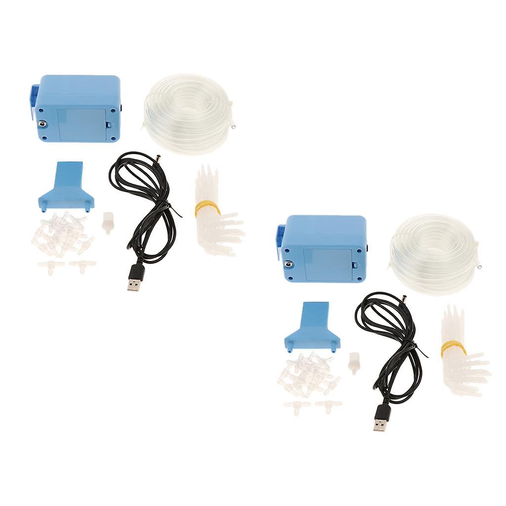 2Set Automatic Watering Pump Garden Water Timer Potted Plant Drip Irrigation