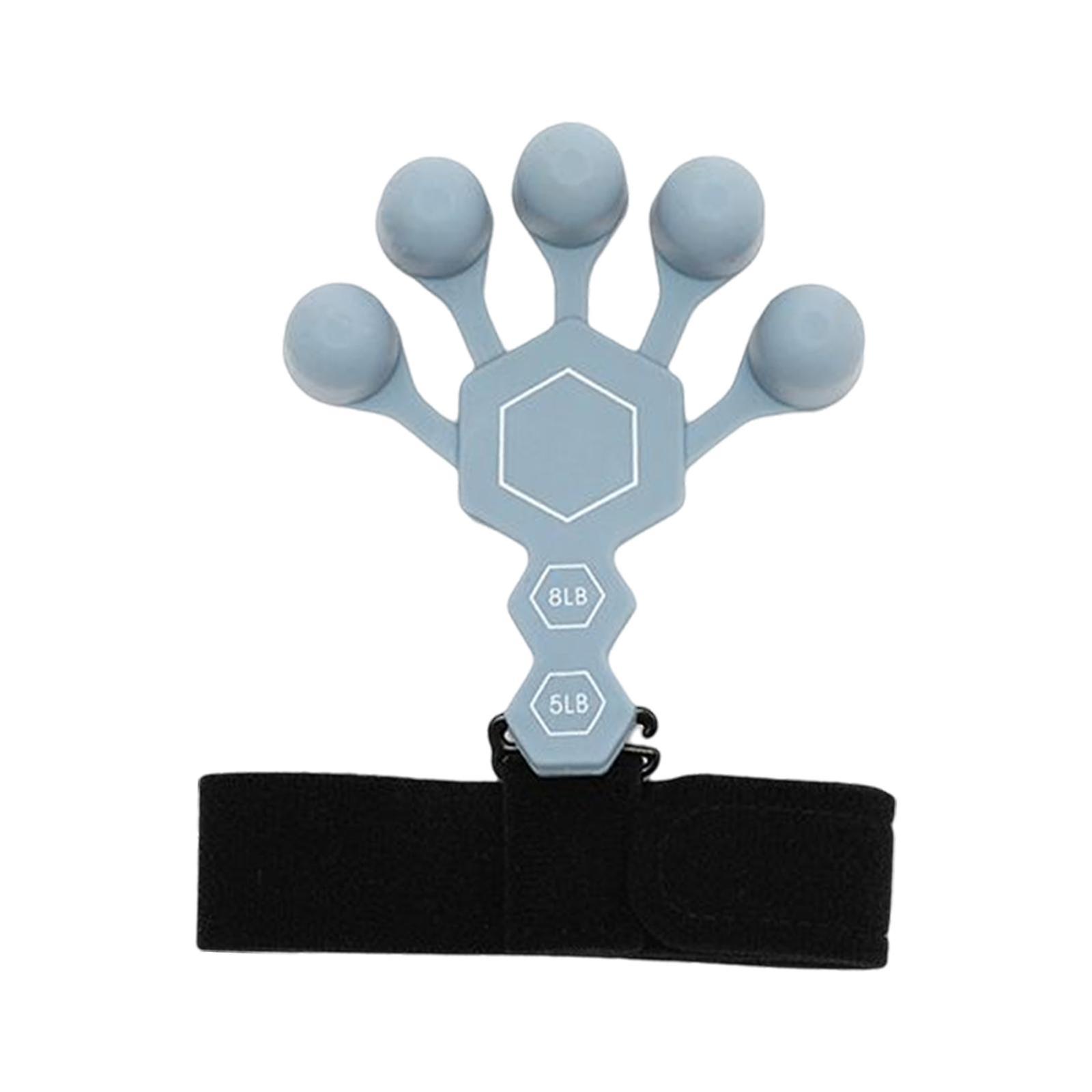 Hand Grip Strengthener Forearm Exerciser Workout Finger Exerciser Stretcher Gray