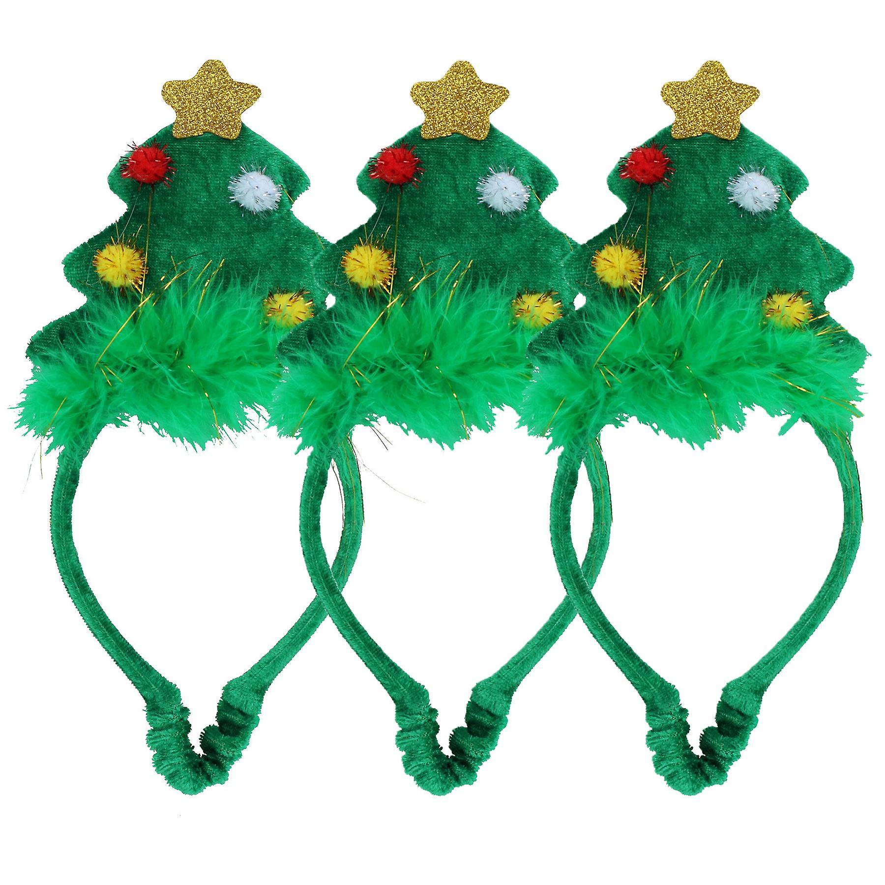 3PK Dog Humorous Novelty Festive Christmas Tree Headband Medium