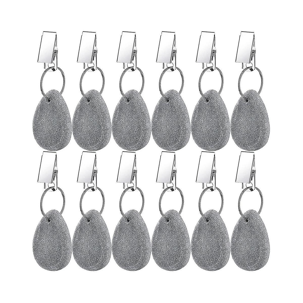 12 Pieces Tablecloth Weights Tablecloth Pendant Teardrop Shape Table Cover Weights Stone Table Weig