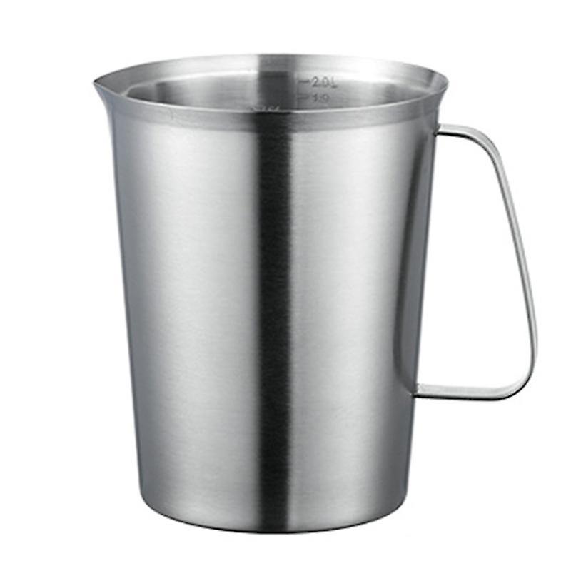 Measuring Cup Rustproof Large Capacity Stainless Steel Latte Art Milk Measuring Jug for Baking