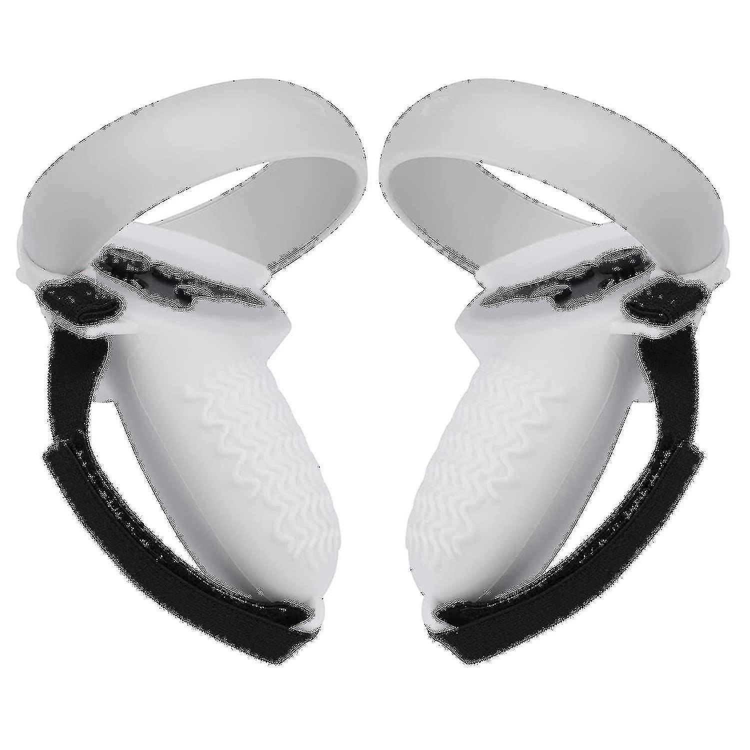 Case Silicone Compatible With Oculus Quest 2 Controller Accessories Non-slip With Adjustable Hand Strap
