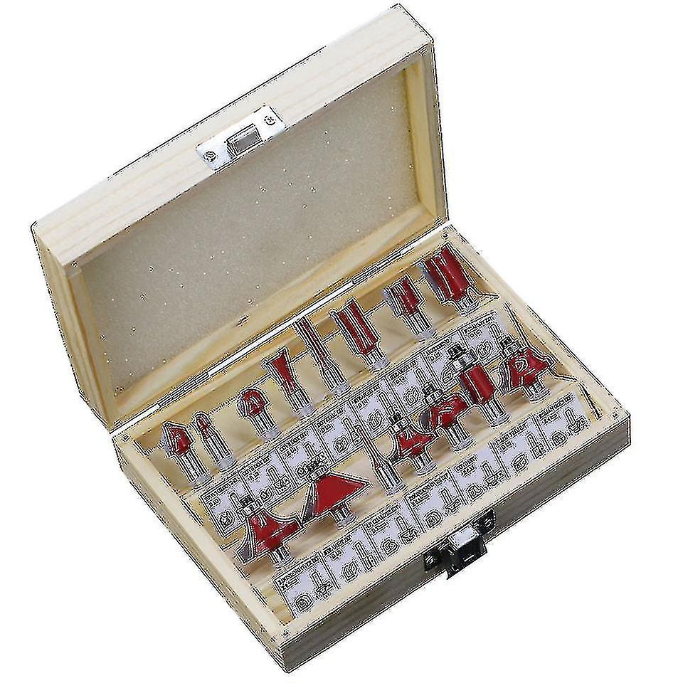 15 pcs Router Bit Set Tungsten Carbide Router Bit With Wood Case