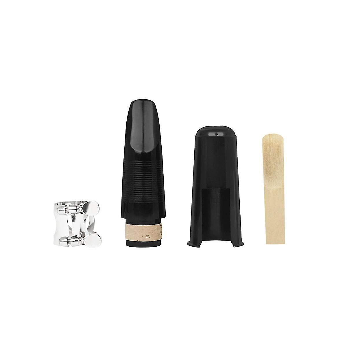 Clarinet Flute Head Set Four-piece Threaded Metal Clip Abs Cork Flute Head Hat Whistle Piece Black
