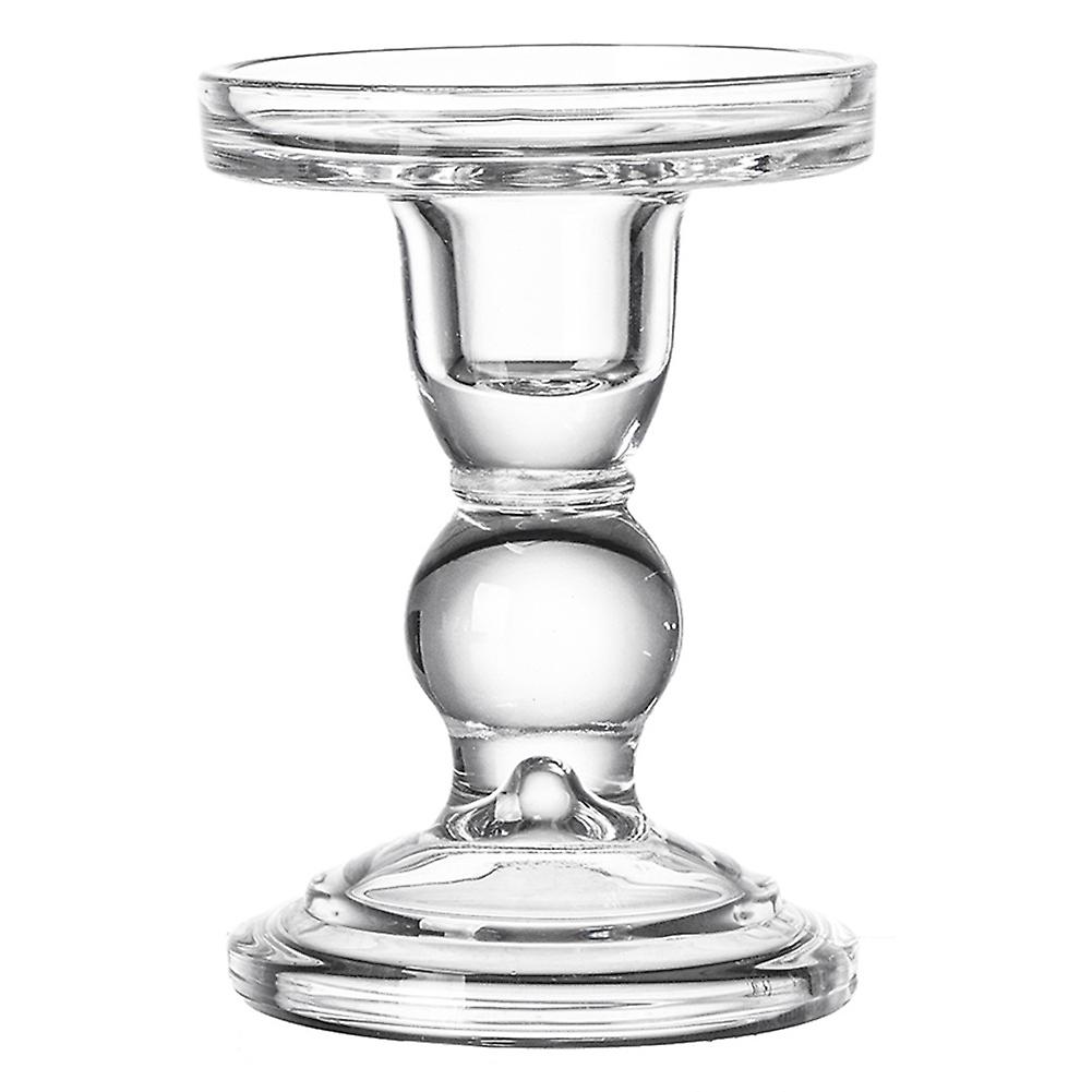 High Candlestick Transparent Glass Candle Holders Perfect Decoration Candlesticks