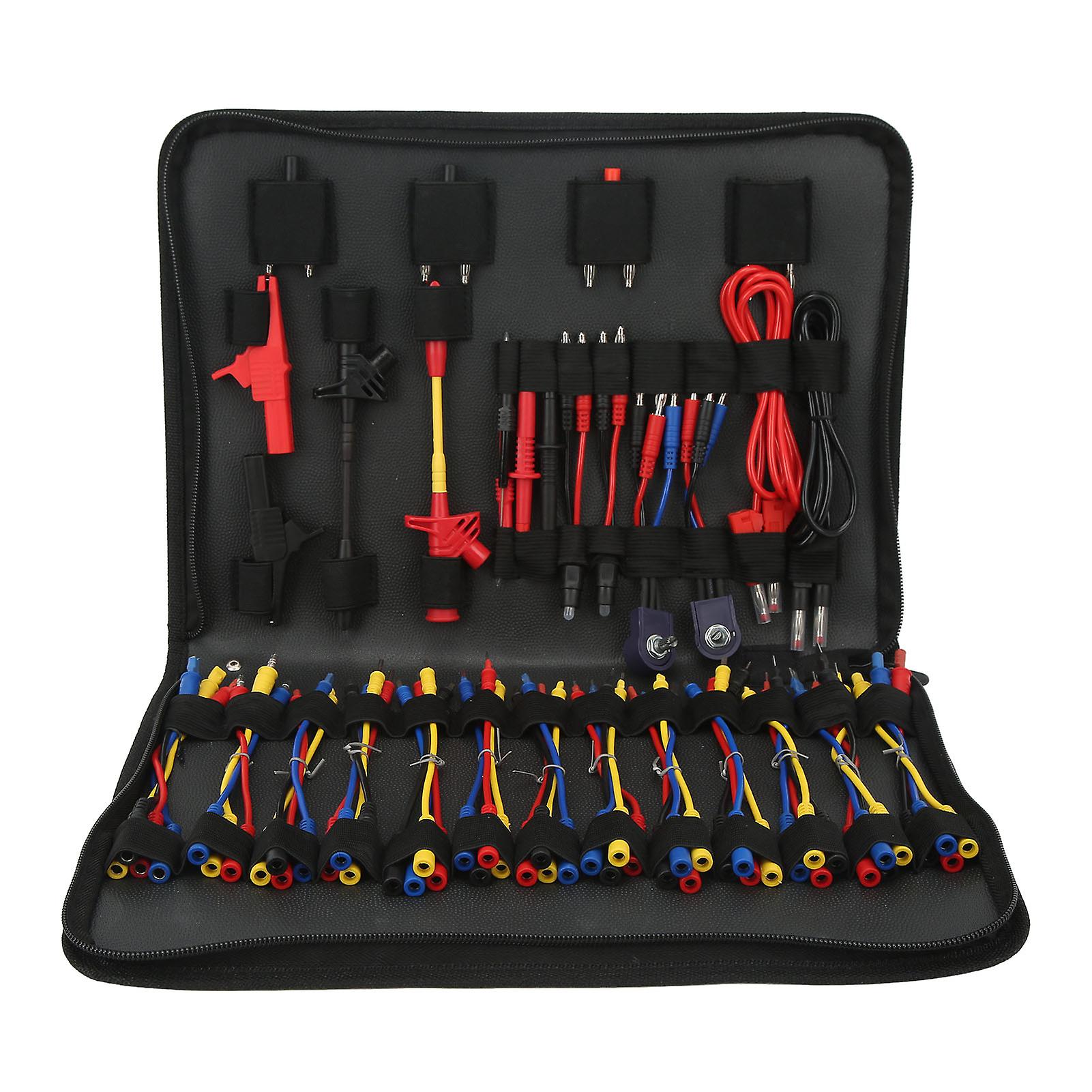 Automotive Circuit Test Lead Kit, Multimeter, Electrical Testers, Diagnostic Tools, Wire Connectors, Adapter Cables with Carrying Bag
