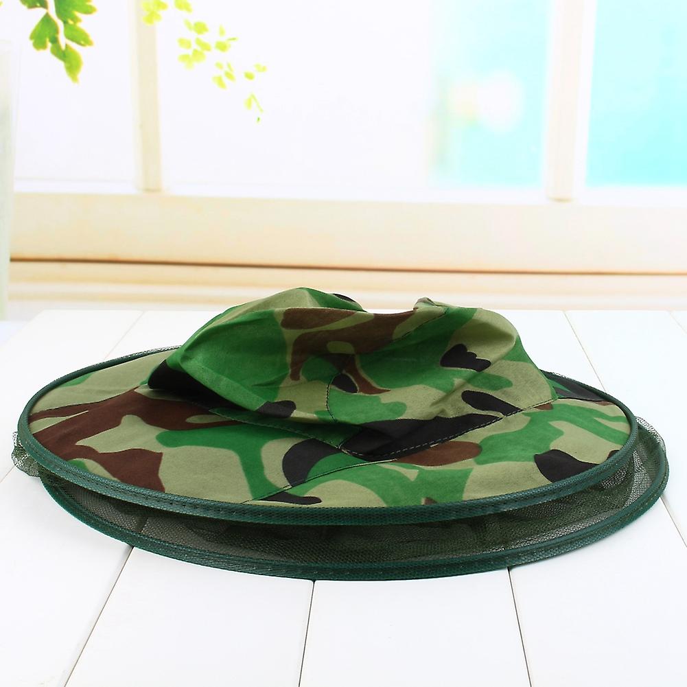 Anti-mosquito hat, mesh fishing cap, head protection net, camouflage camping kit