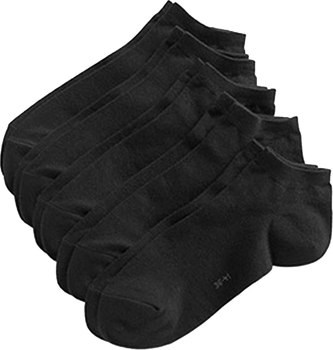 Esprit Solid Block Colour Sneaker 5 Pack Socks - Black