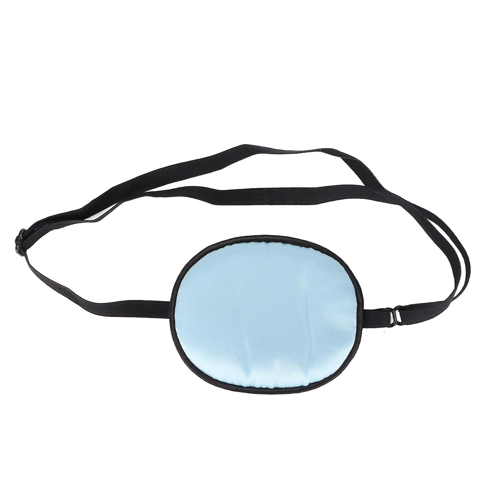 Silk Single Eye Patches Strabismus Correction Adjustment Strap Breathable Comfortable Elastic Eye Patches for Kids Blue 