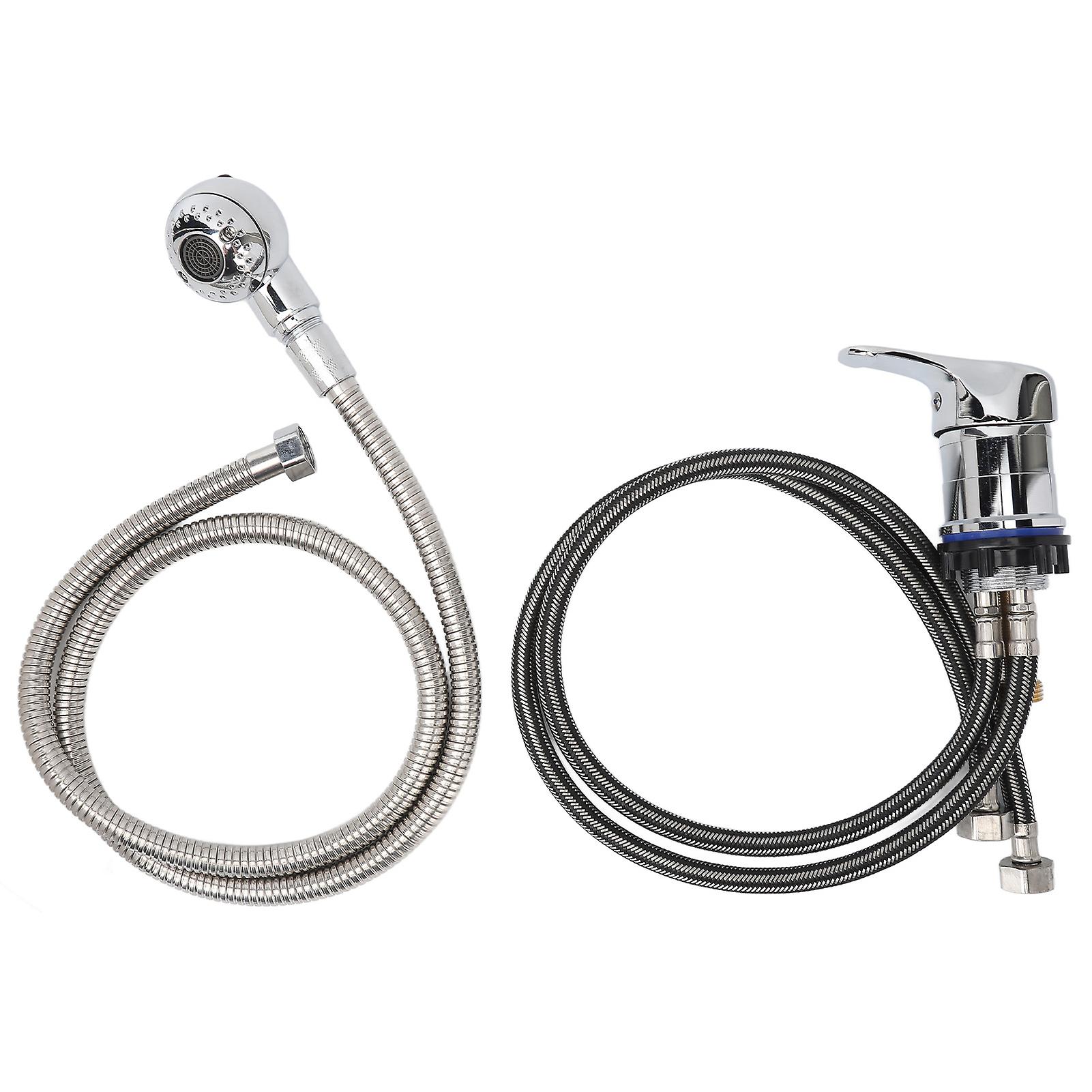 70cm Pipe Shampoo Bowl Faucet Kit with 120cm Soft Hose