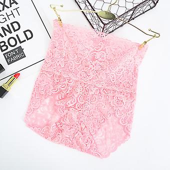 Veeki Womens Lace Underwear High Waist Panties Sexy Set 3-Pack, Pink, L