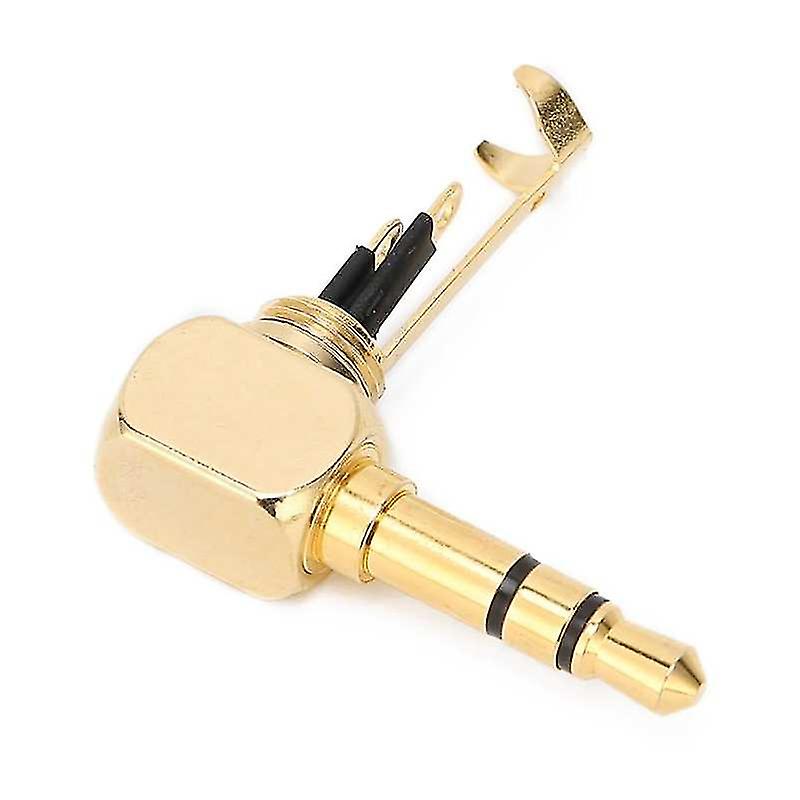 3‑Section 3.5mm O Adapter 90 Degree O Adapter Gilded L‑shaped O Adapter