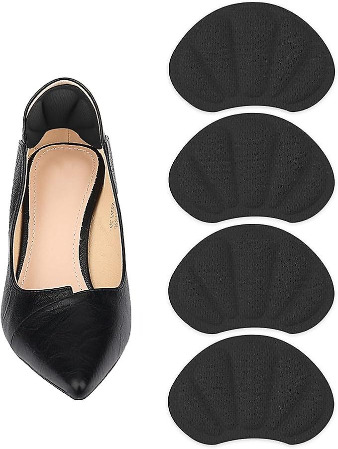 2 pairs of petal style heel pads (black), comfortable heel pads inserted into the shoes are too lar