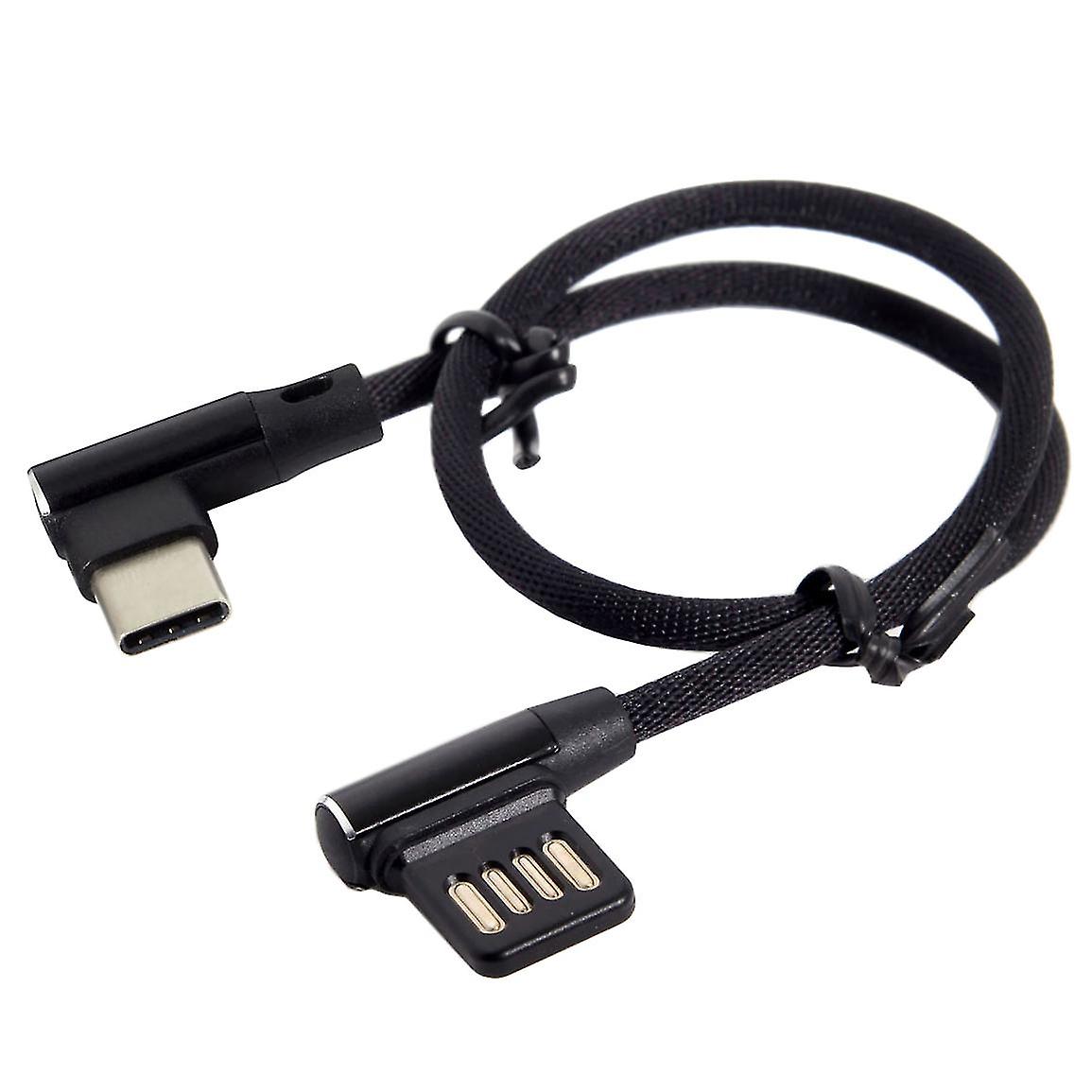 Usb-c 3.1 Type-c To Left Right Angled 90 Degree Usb 2.0 Data Cable With Sleeve For & Phone 15cm