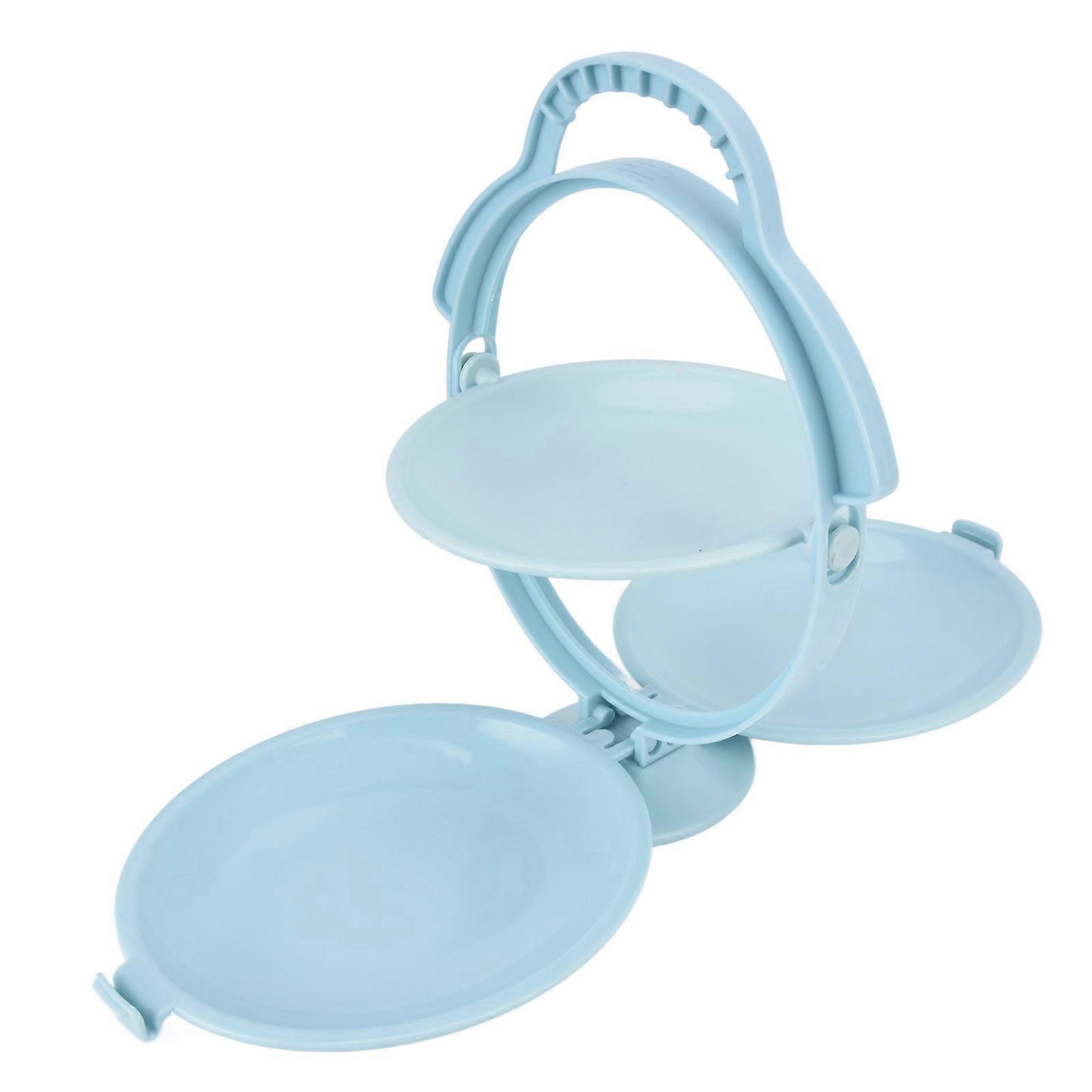 Folding Fruit Plate Glossy Edge Elegant Style Skid Resistance Handle PP Collapsible Design Fruit Basket