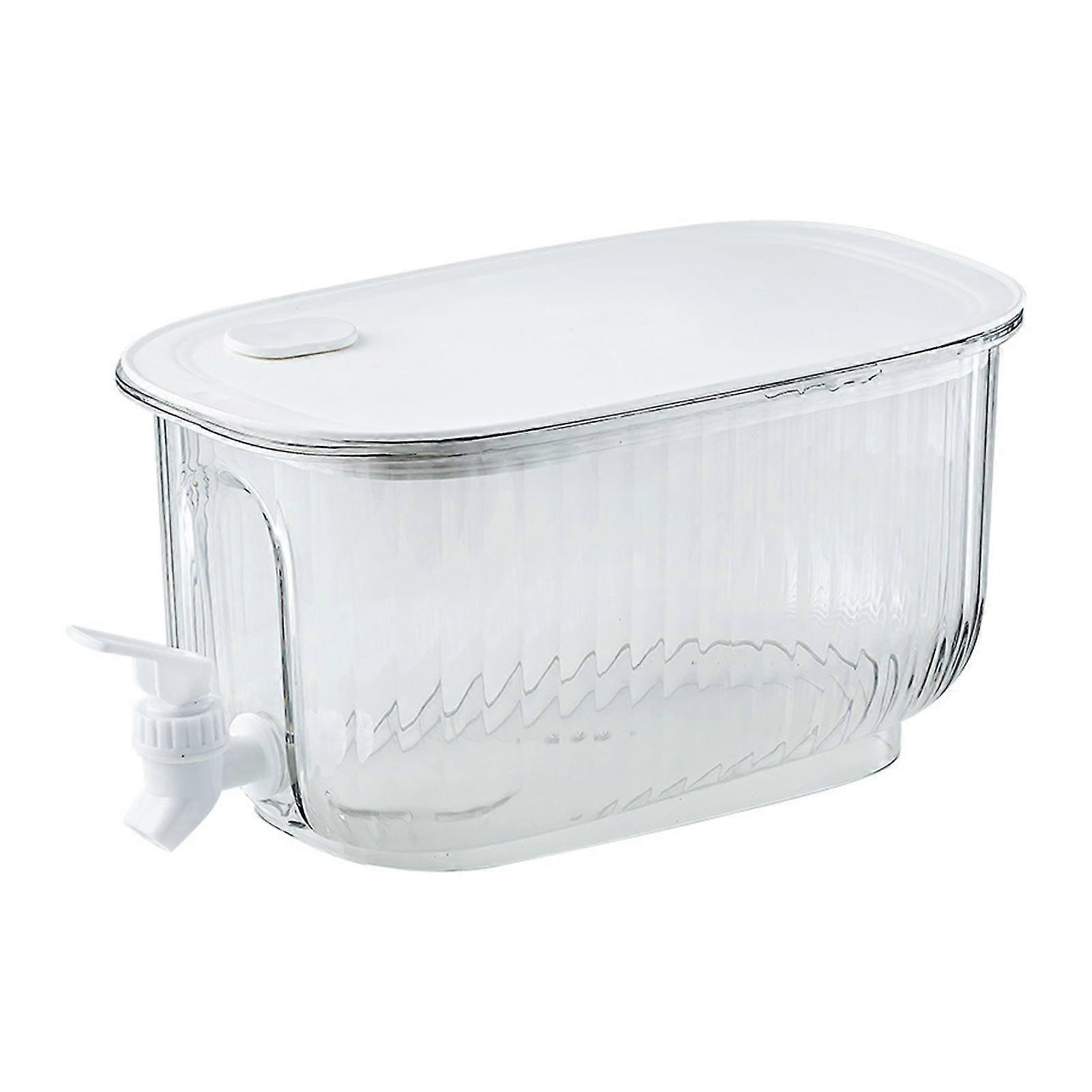 4l Clear Visible Cold Kettle With Faucet Large Capacity Food Grade Lemonade Juice Drink Dispenser For Refrigerator