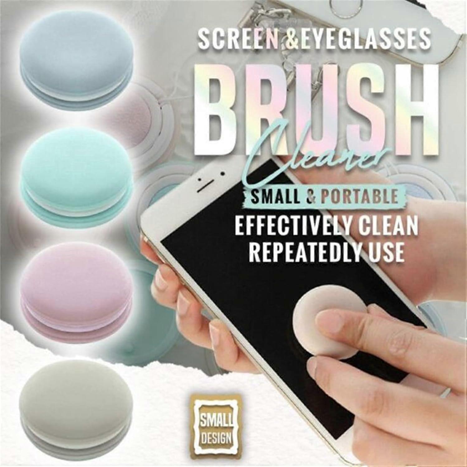 4PCS Mobile Phone Screen Wipe,Macaron Wipe Brush Key Pendant,Multifunction Clean Tool for Mobile Computer