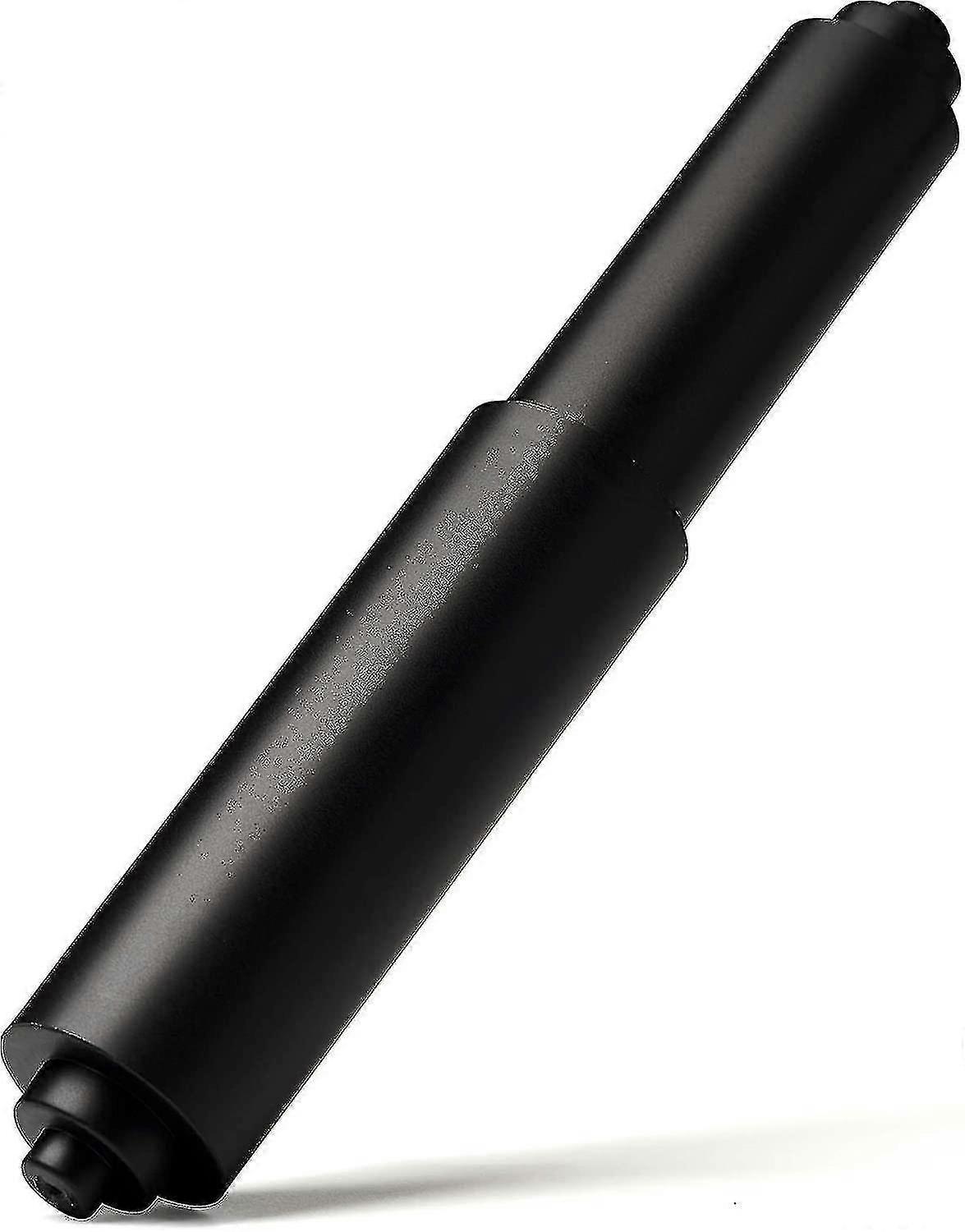 Plastic Spring Loaded Toilet Paper Roll Holder Rod Replacement(2pcs,Black)