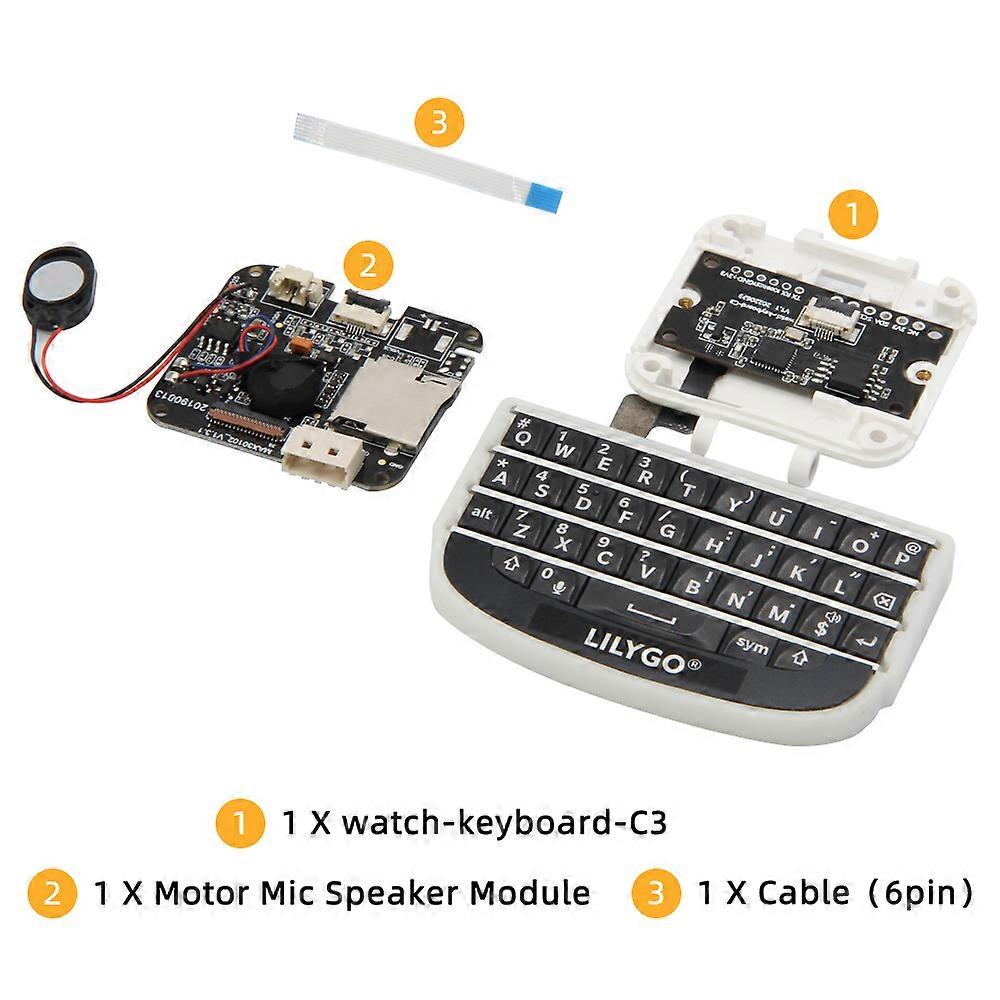 Watch-keyboard-c3 V1.0 Esp32-c3 T-watch Expansion Module Qwerty Bluetooth Wireless Mini Small Keyboard Development Board