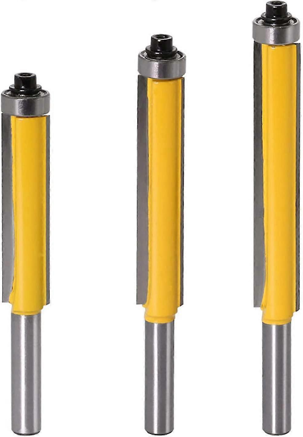 3 قطع النجارة القاطع طويل جدا القاطع الحلاقة القاطع بت مستقيم ، مع مقبض 8mm