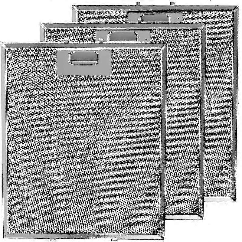 Upgraded 3 X Universal 320 X 260 Mm Metal Cooker Hood Grease Filter