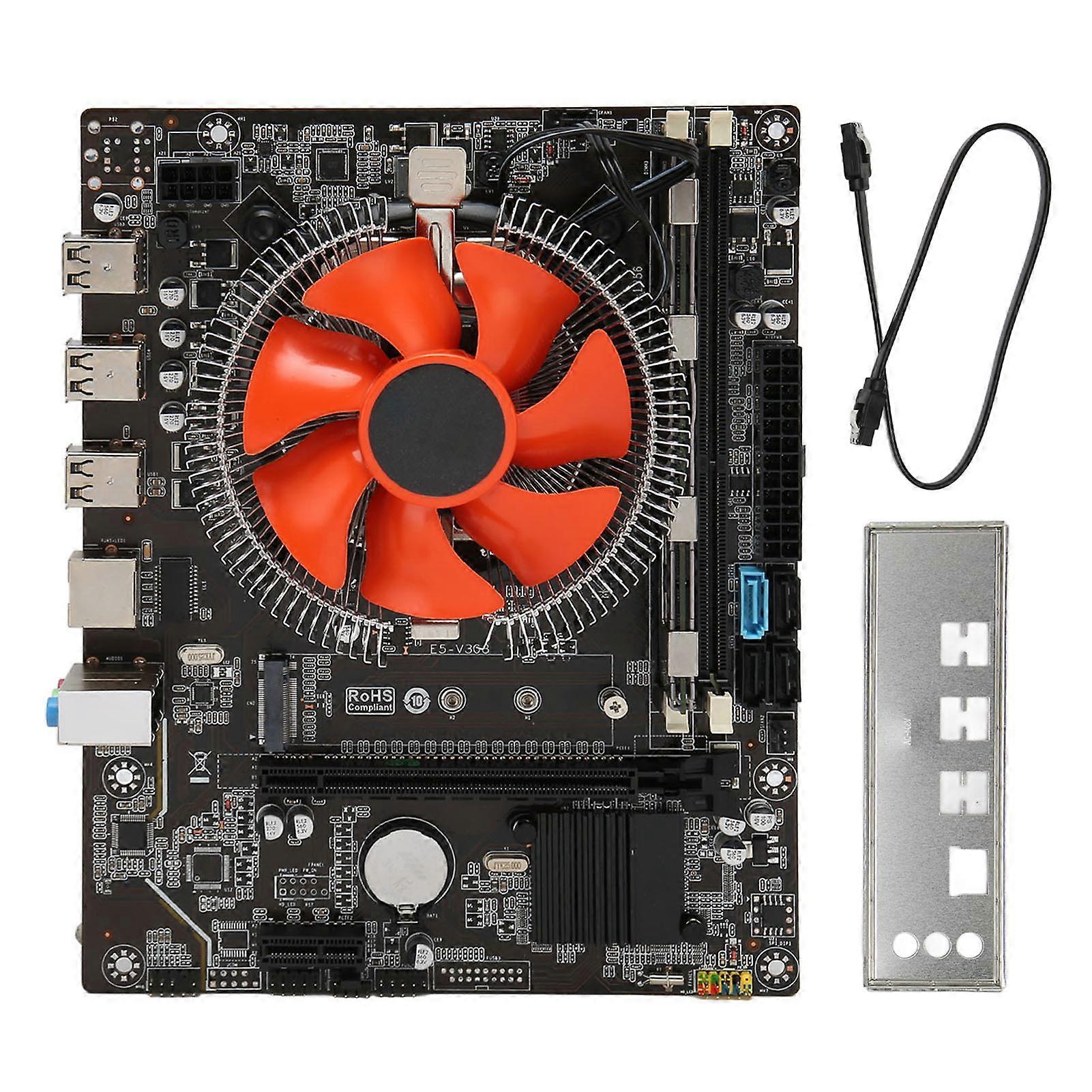 X79 Motherboard Set E5 2420 CPU 8G DDR3 6 Kerne 12 Threads Motherboard CPU Combo with Fan Dual Indicator Light für PC