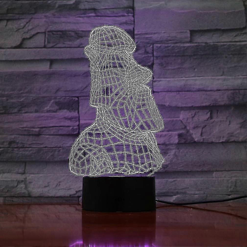 statues night light bedroom table lamp island color easter