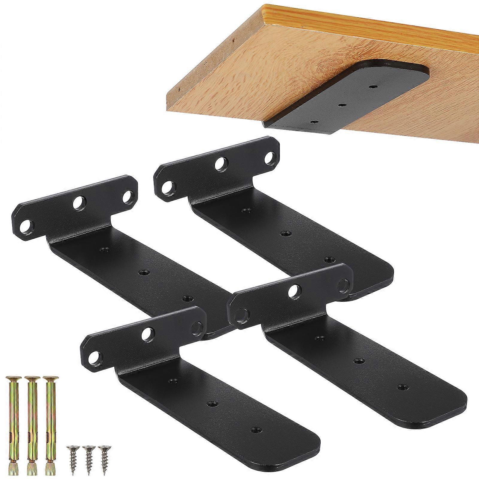 4 Pcs Floating Shelf Brackets Heavy Duty Shelf Brackets Wall Shelf Brackets Angle Brackets Metal Corner Brackets 6inch