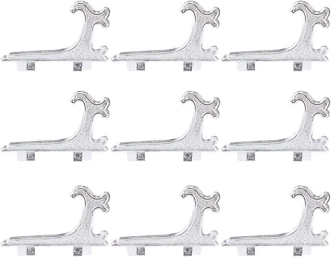 12pcs Plastic Display Rack Easel Stand Display Stand Photo Holder Display Stands Photo Frames Decorative Plates (Silver)