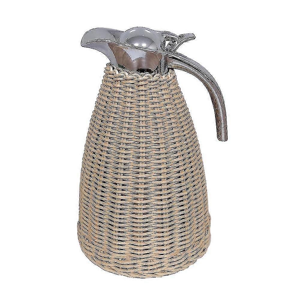 Nyd friskbrygget kaffe når som helst kaffe Termisk karaffel Rattan Te-pragtfuldt