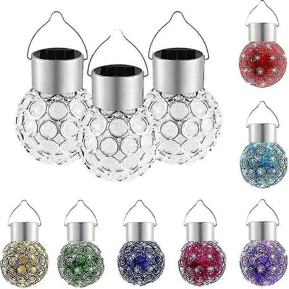 Solar Light Hanging Lantern Outdoor Light Led 7 Colors Variable Decorative Hanging