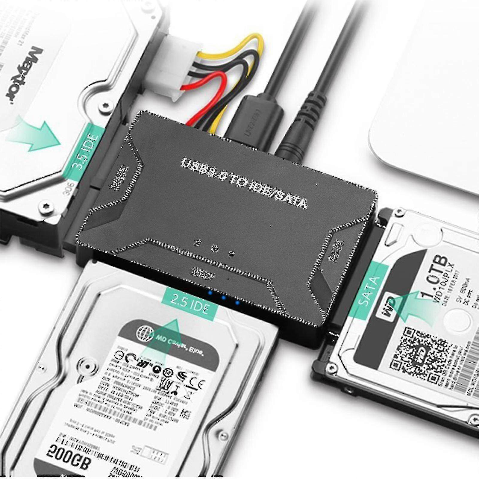 Usb 3.0 To Ide And Sata Converter External Hard Drive Adapter Kit For Universal 2.5/3.5_