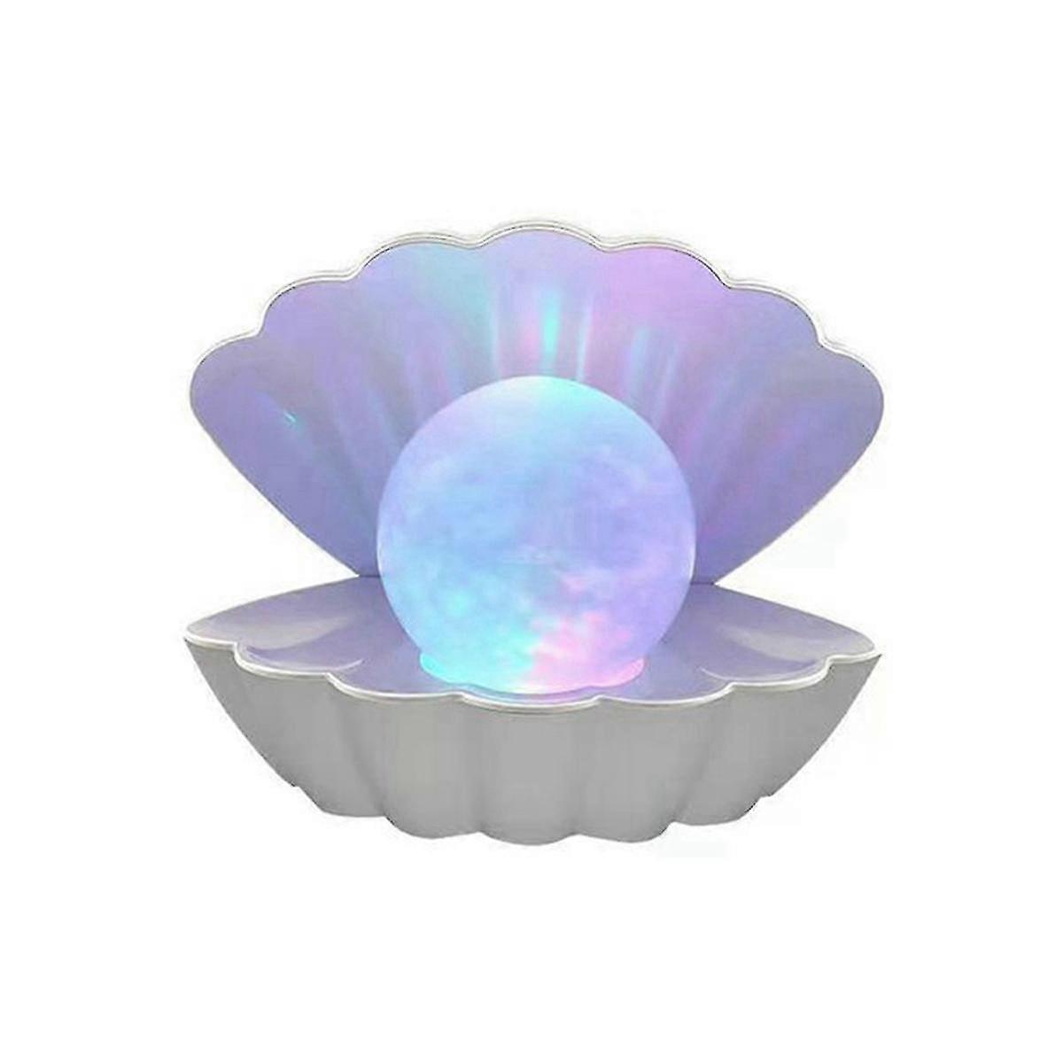 Pearl Shell Night Light Color Changing LED Seashell Desktop Decorative Light Bedroom Bedside Table Light Shell Gift-Good