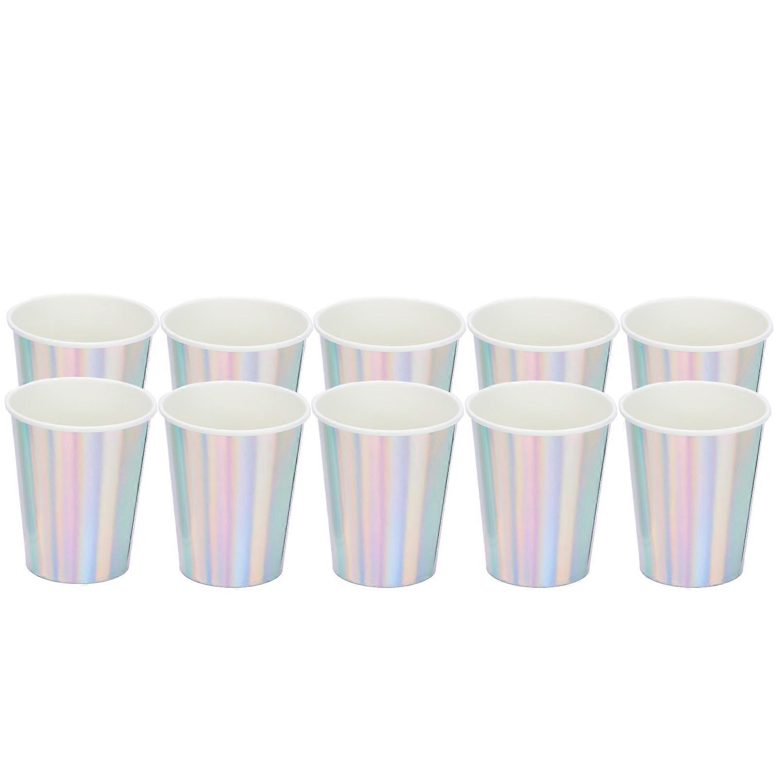 20 stk papirkopper Drikke komposterbar kopp Resirkulerbar juicekopp til festkaffe TeaSilver