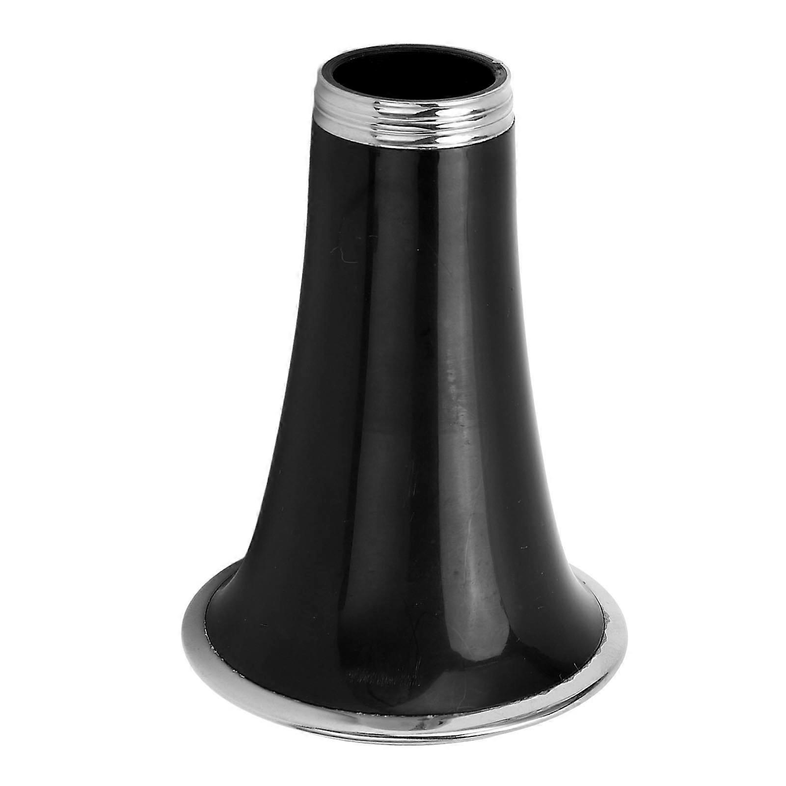 Clarinet Bell Replacement ABS Plastic Nickel Plated Metal Ring Clarinet Speaker Horn Tube Wind Instrument Accessory CC28 Black