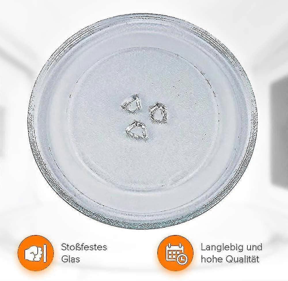 Miave Turntable Glass Plate With 3 Fixtures, 245 Mm