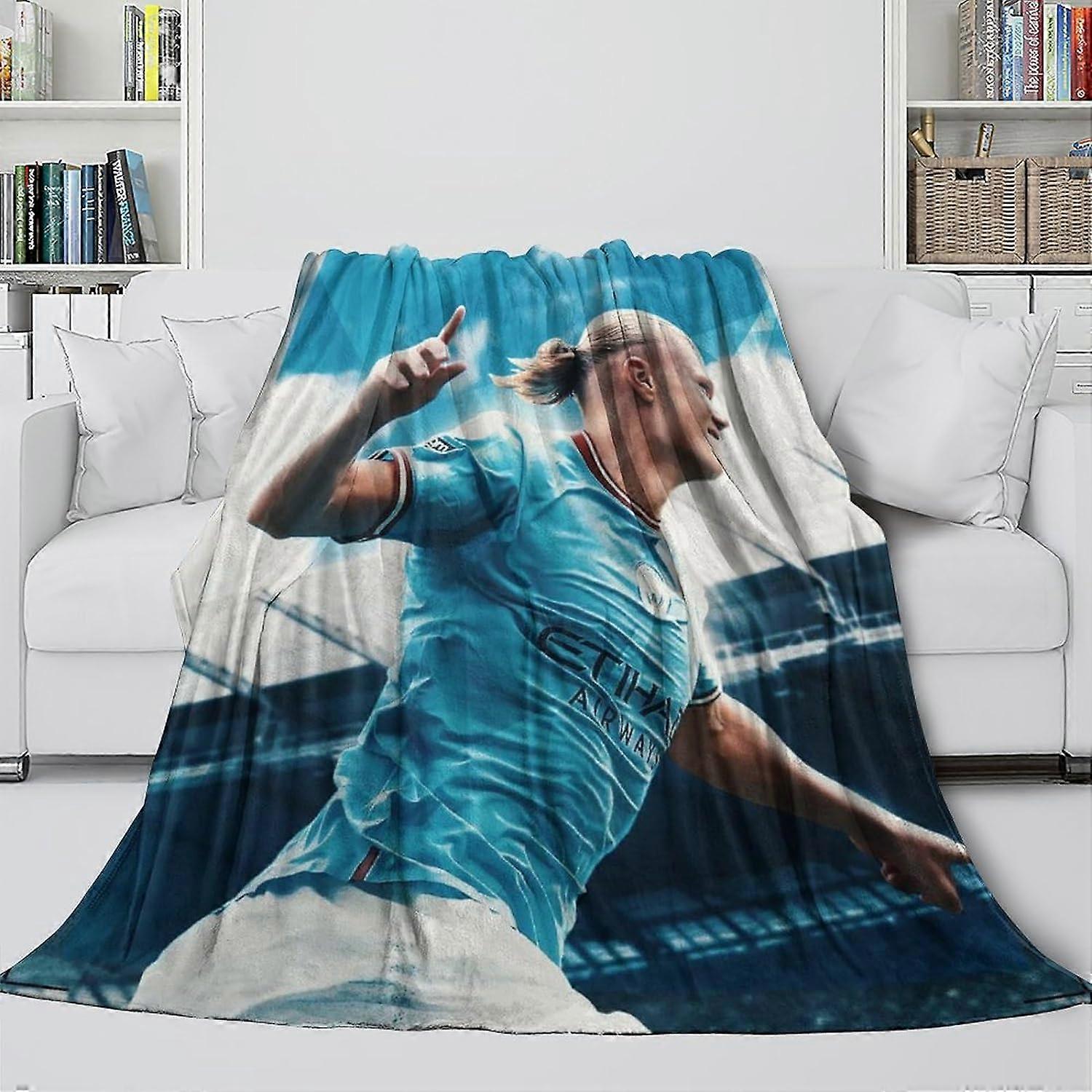 هالاند كومفورت بطانية - بطانية مريحة للسرير أريكة سرير مكتب - كرة القدم رميات لينة للأطفال المراهقين الكبار - جلب الدفء والنعيم - عيد الميلاد بيرت