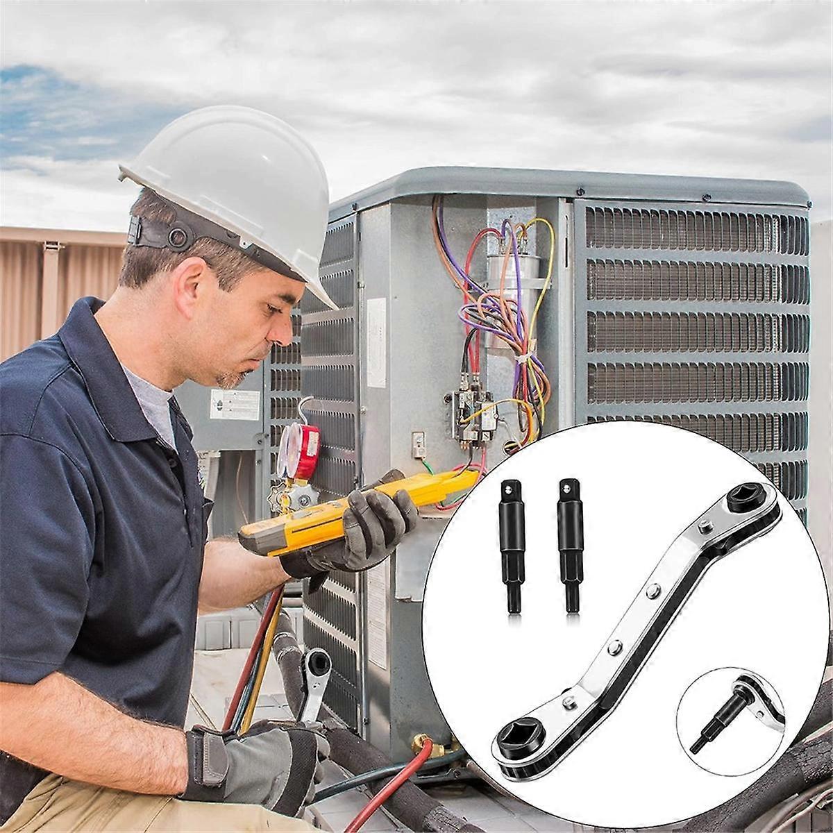 LDCRE HVAC Service Wrench Set, Air Conditioner Valve Curved LDCRE HVAC Service Wrench Set, Air Conditioner Valve Curved