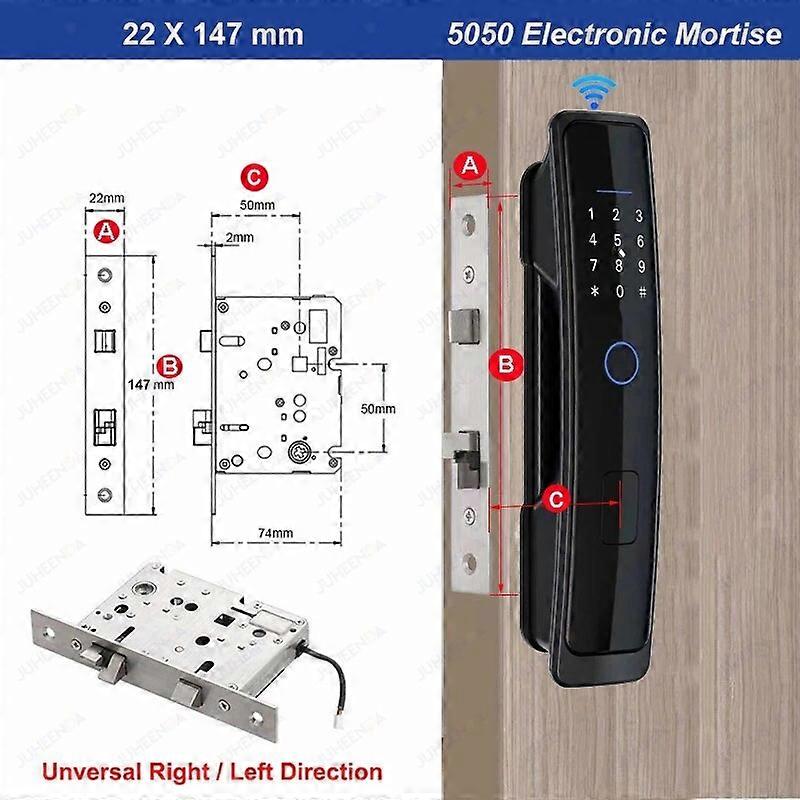 Fully Automatic Smart Lock Wifi Biometric Digital Keyless Home Entry Door Lock Fingerprint/Password/Card/App Remote Unlock