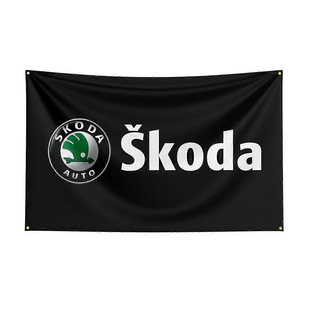 90x150cm Skodas Flag Polyester Printed  Car Banner For Decor