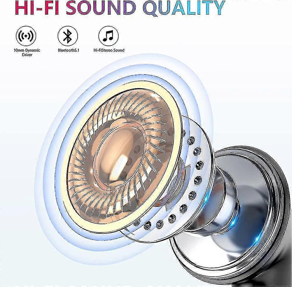 Wireless Earbuds Wireless Headphones With Microphone Bluetooth Earphones Touch Control Bluetooth 5.1 Earbuds Ipx6 Waterproof 24 Hrs With Usb-c Chargin