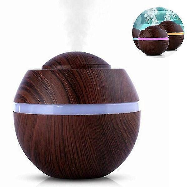 500ml Mini Luftbefeuchter Ultraschall Diffuser Holzmaserung Aromatherapie