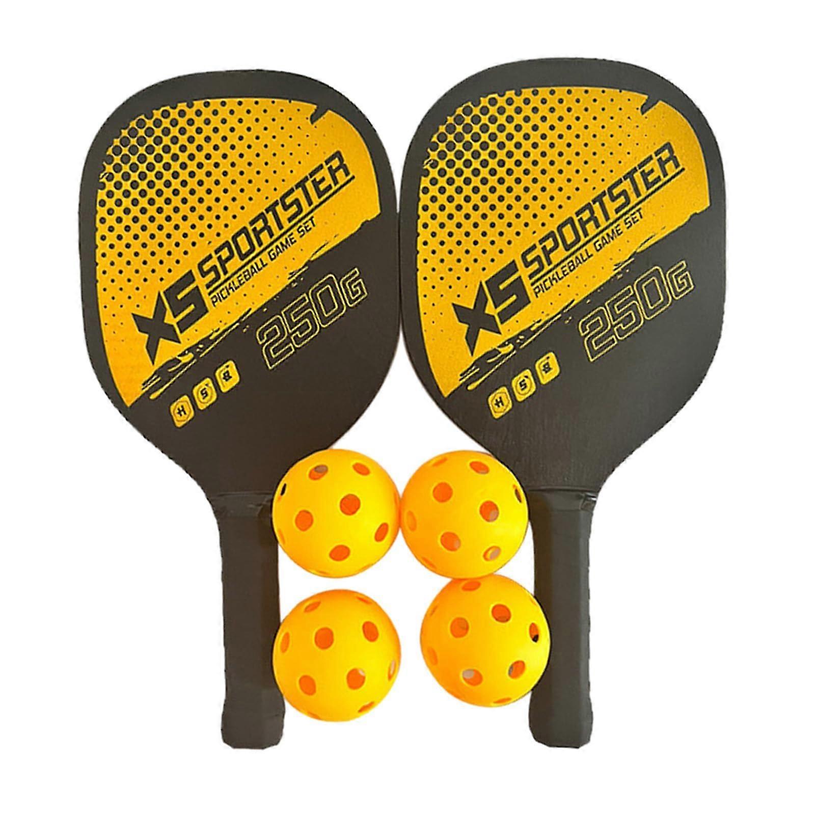 Professional Pickleball Paddles with 2 Rackets 4 Pickleballs Portable Pickleball Racquets for Adults Kids