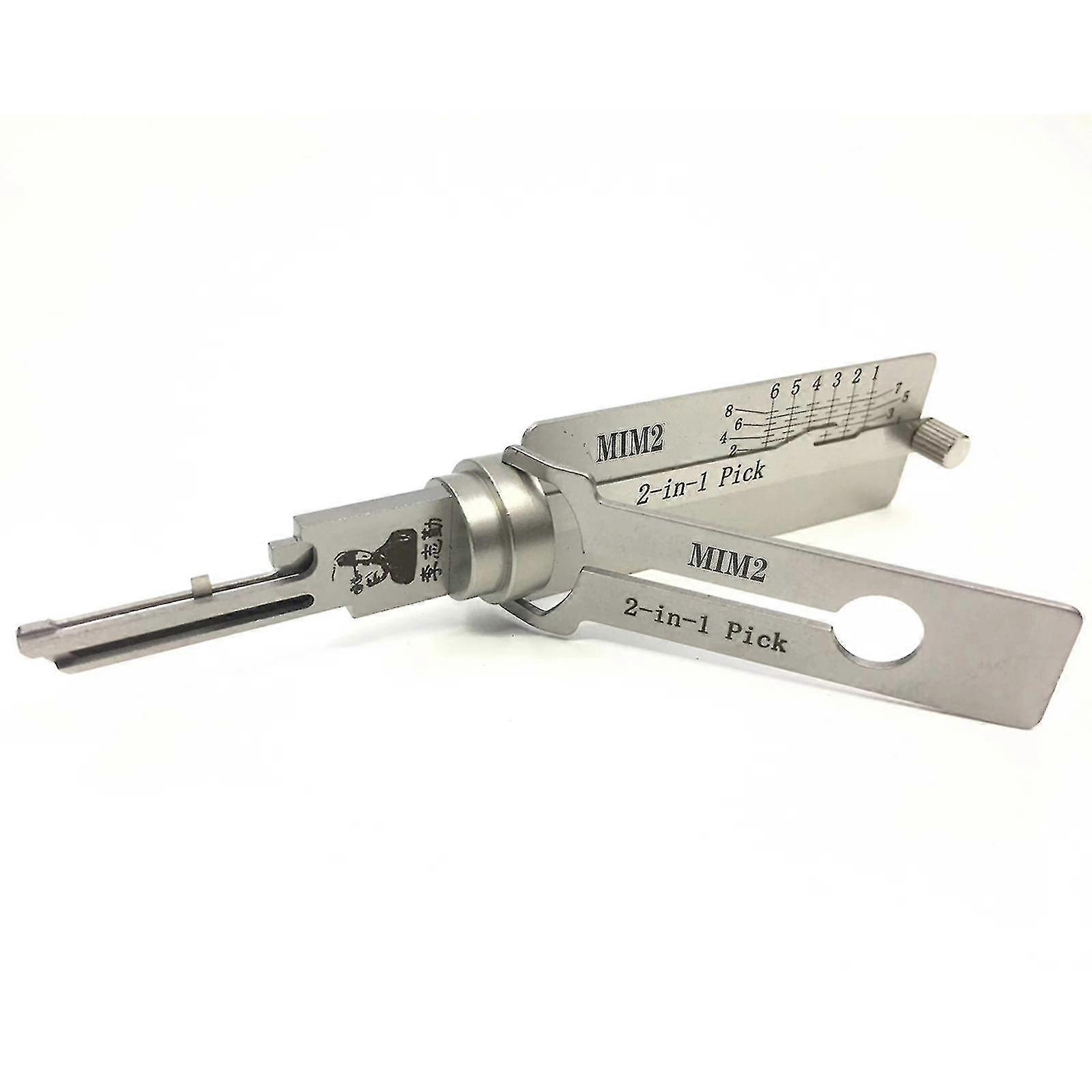 New Lishi Locksmith Tools 2-in-1 Measuring Tool Manual Tool Set Lockset 30 X 5 X 3 Cm - B