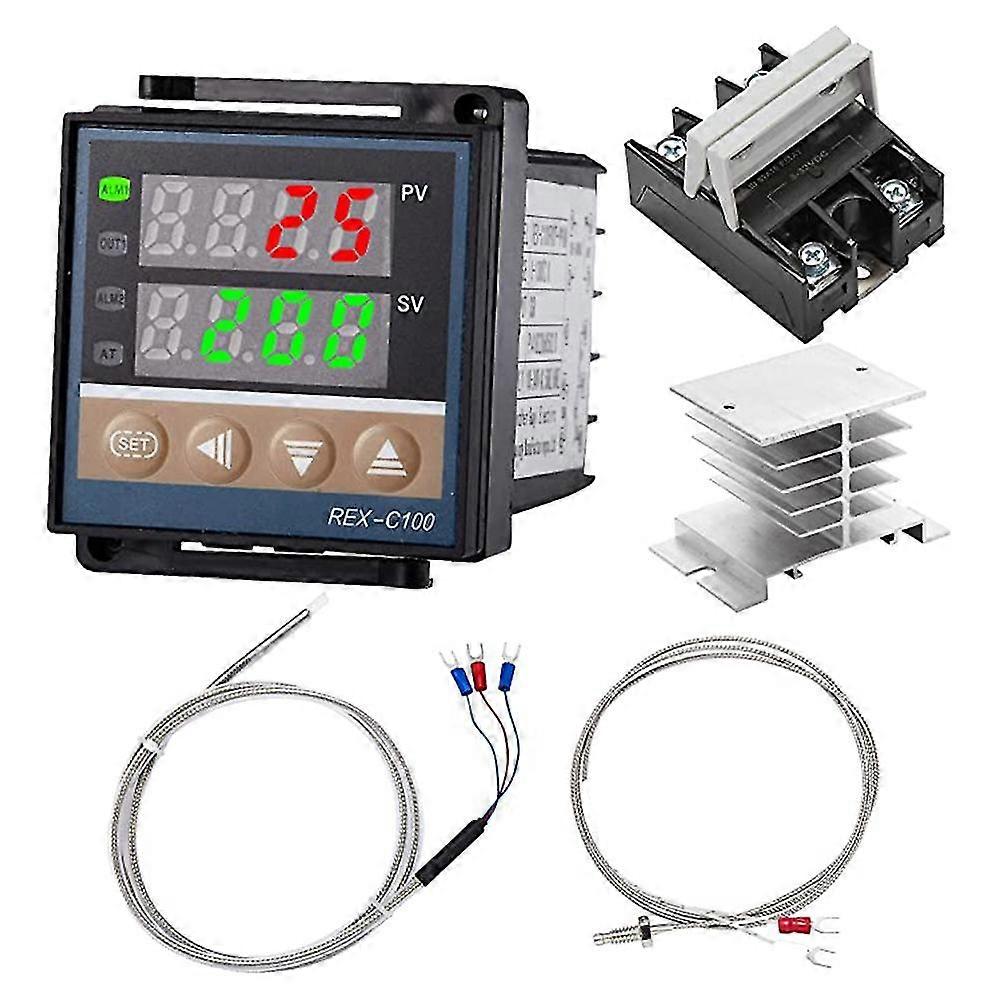 100v Ac To 240v Ac Fahrenheit And Celsius Pid Temperature Controller Kit With Type K And Pt100 Ther