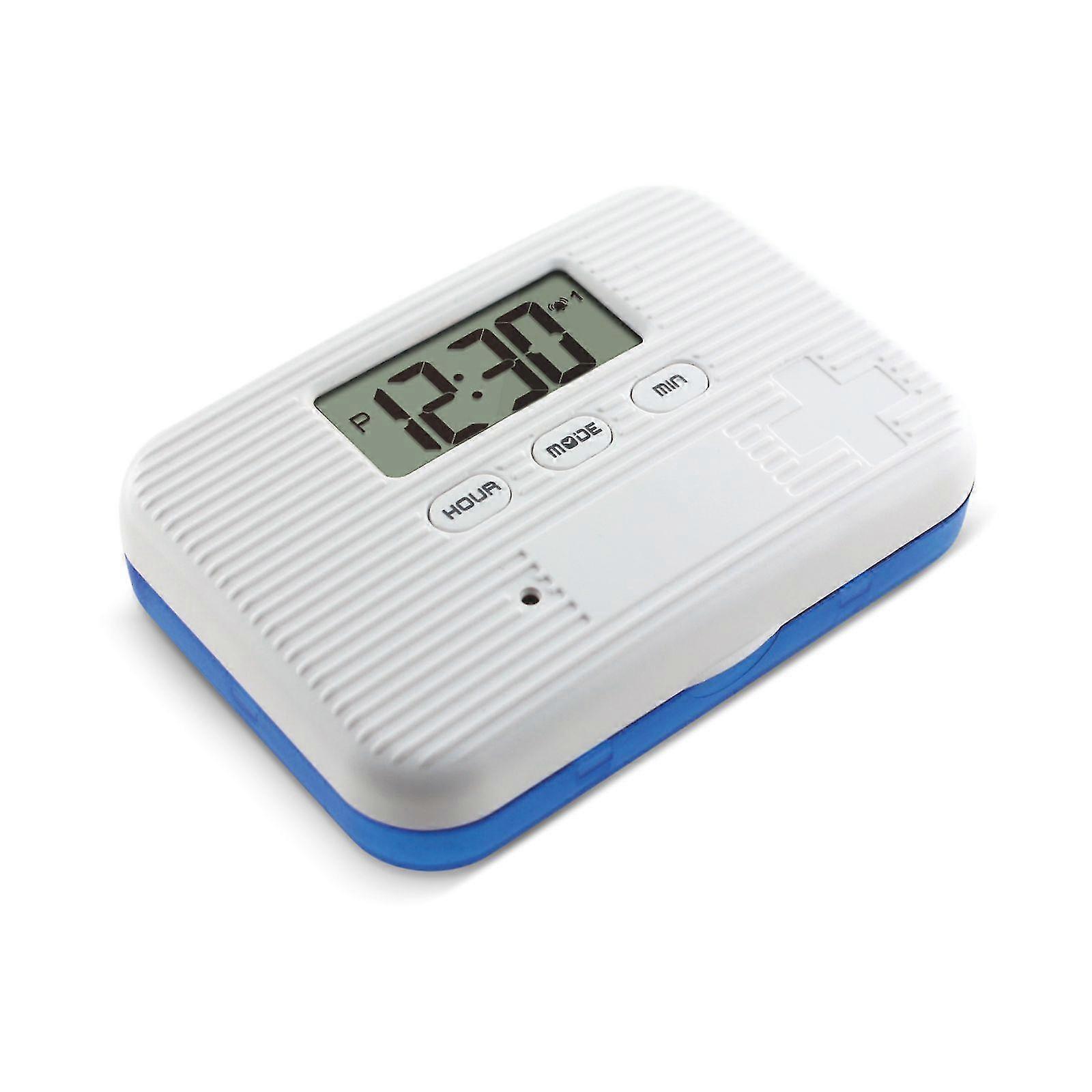 Digital Grid Pill Box, Medication Manager With Smart Electronic Timed Reminders,blue