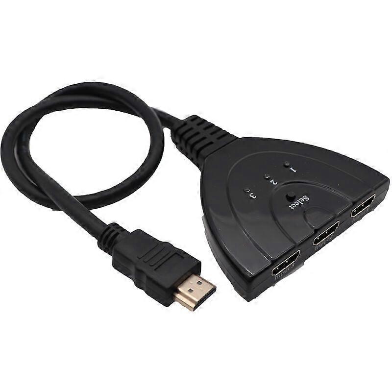 HDMI Audio Converter 1080P Video Switch Switch HDMI Split Signal Adapter Conversion Cable 3 in 1 Output(45cm)