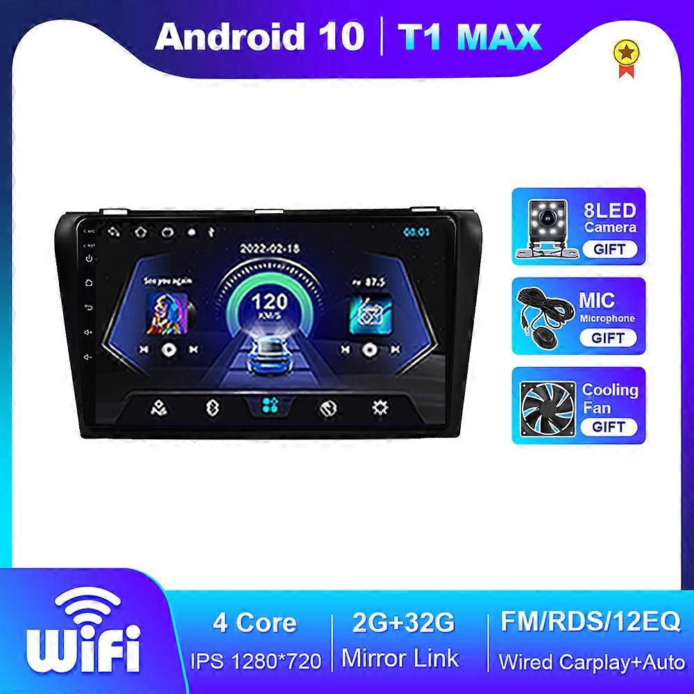 Android 10 For Mazda 3 2004-2009 Audio Car Radio Multimédia lejátszó Navigáció Sztereó Carplay DSP támogatás BOSE hangsugárzók